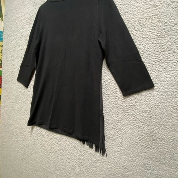 INC INTERNATIONAL CONCEPTS Shirt Women Large 3/4 Sleeve Fringed  Top - Picture 7 of 11
